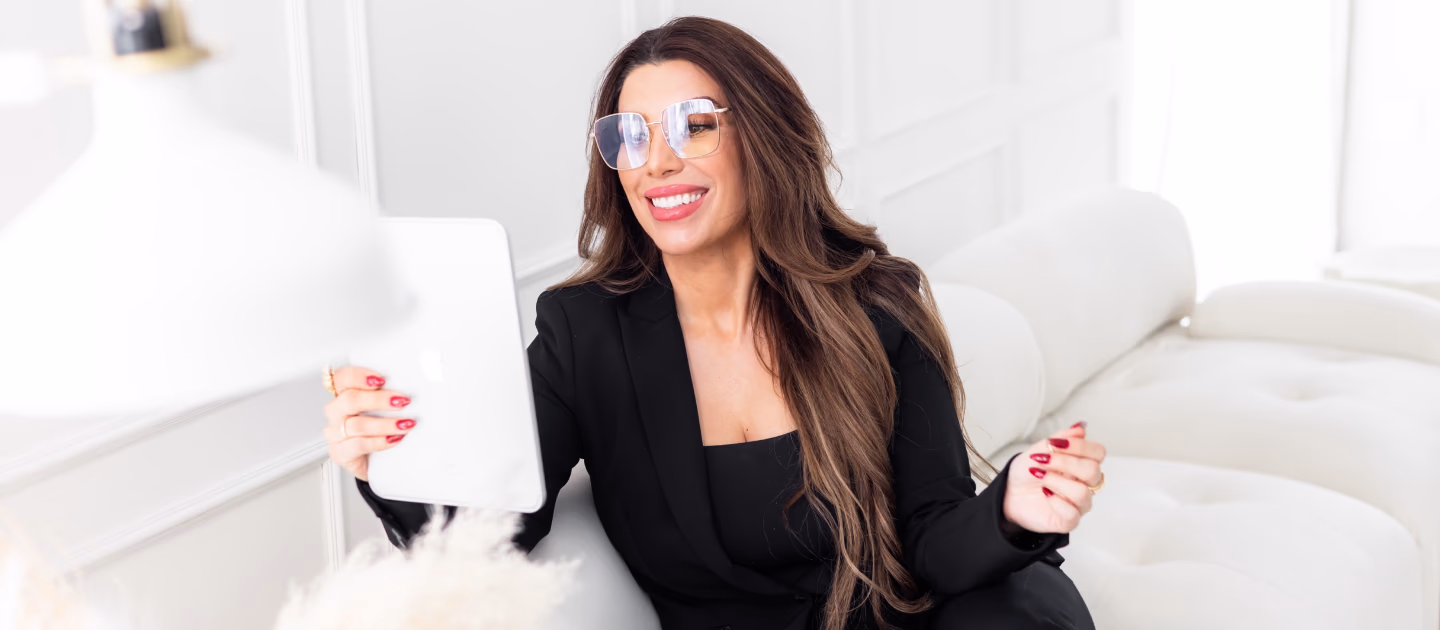 Dr. Vida reviewing a digital smile design